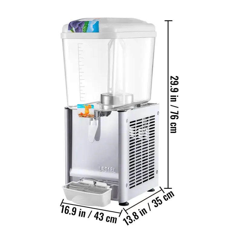 VEVOR Single Beverage Dispenser for Cold Drinks, 4.8 Gallon, Power 200W | Fridge.com