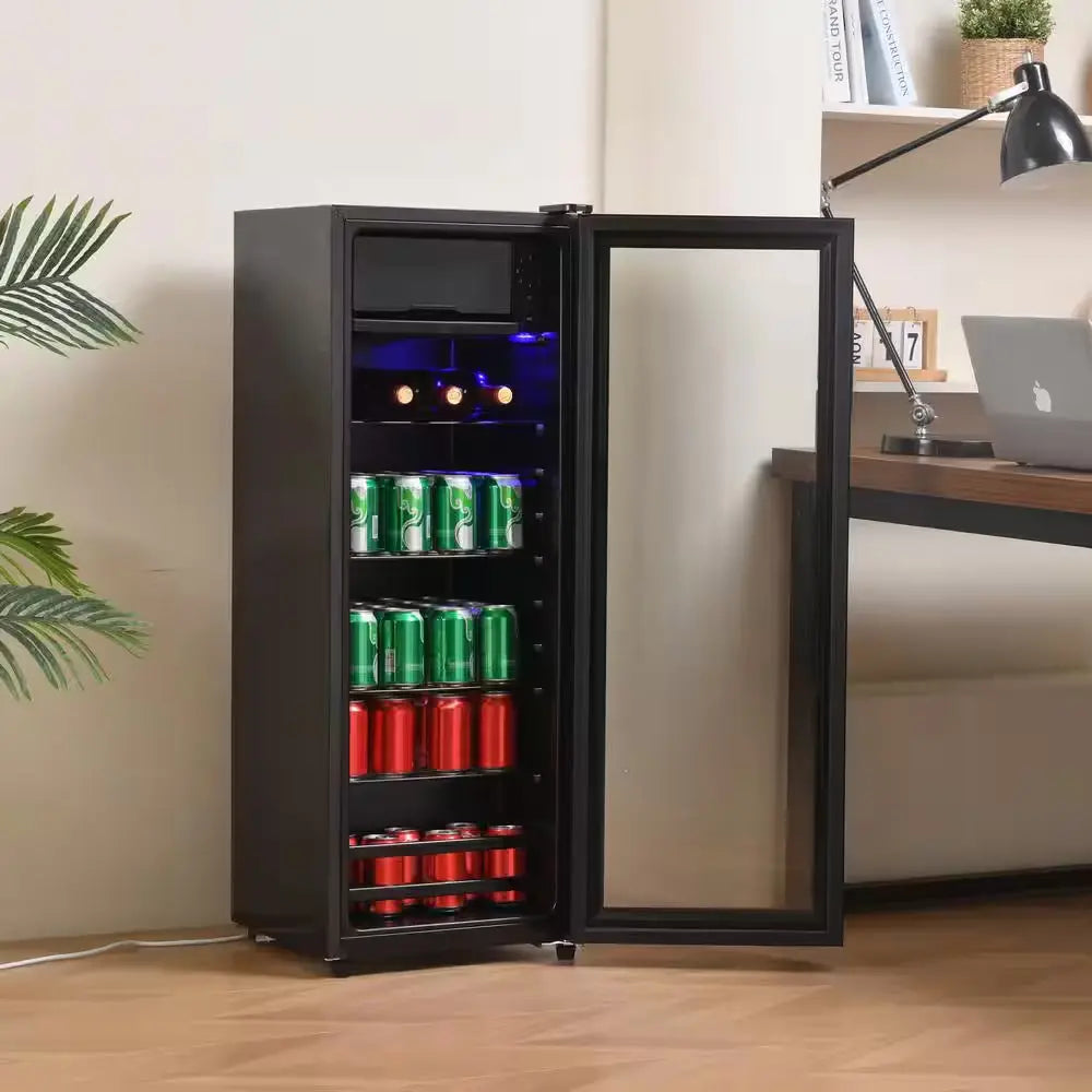 Victoria 40-Bottle Dual Zone Freestanding Wine Cooler in Black | Fridge.com