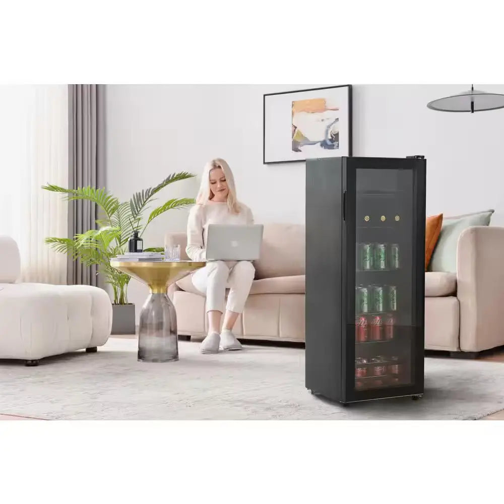 Victoria 40-Bottle Dual Zone Freestanding Wine Cooler in Black | Fridge.com