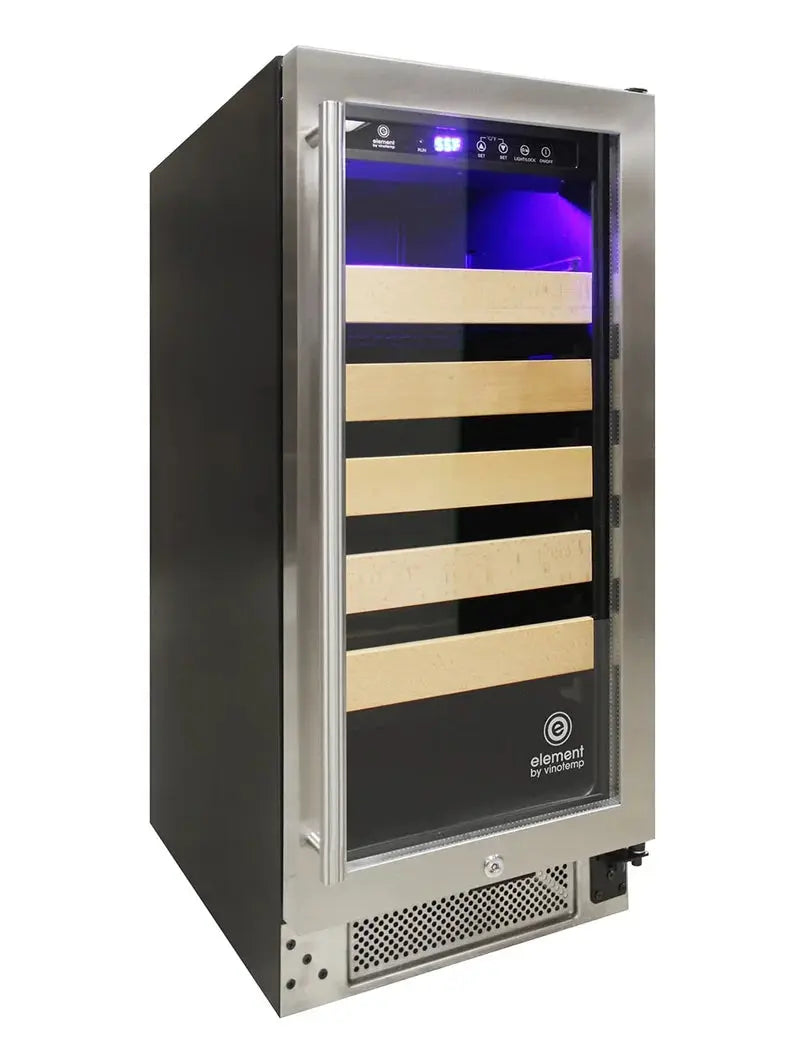 Vinotemp 15'' 33 Bottle Single Zone Wine Refrigerator | Fridge.com