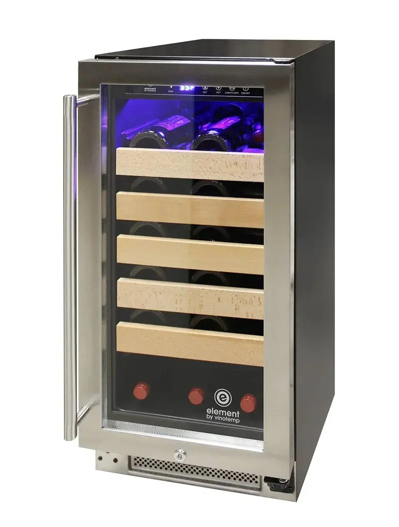 Vinotemp 15'' 33 Bottle Single Zone Wine Refrigerator | Fridge.com