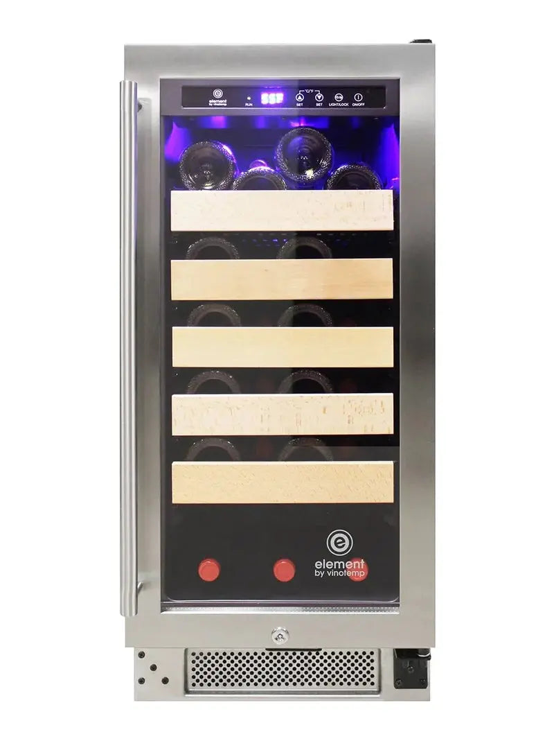 Vinotemp 15'' 33 Bottle Single Zone Wine Refrigerator | Fridge.com