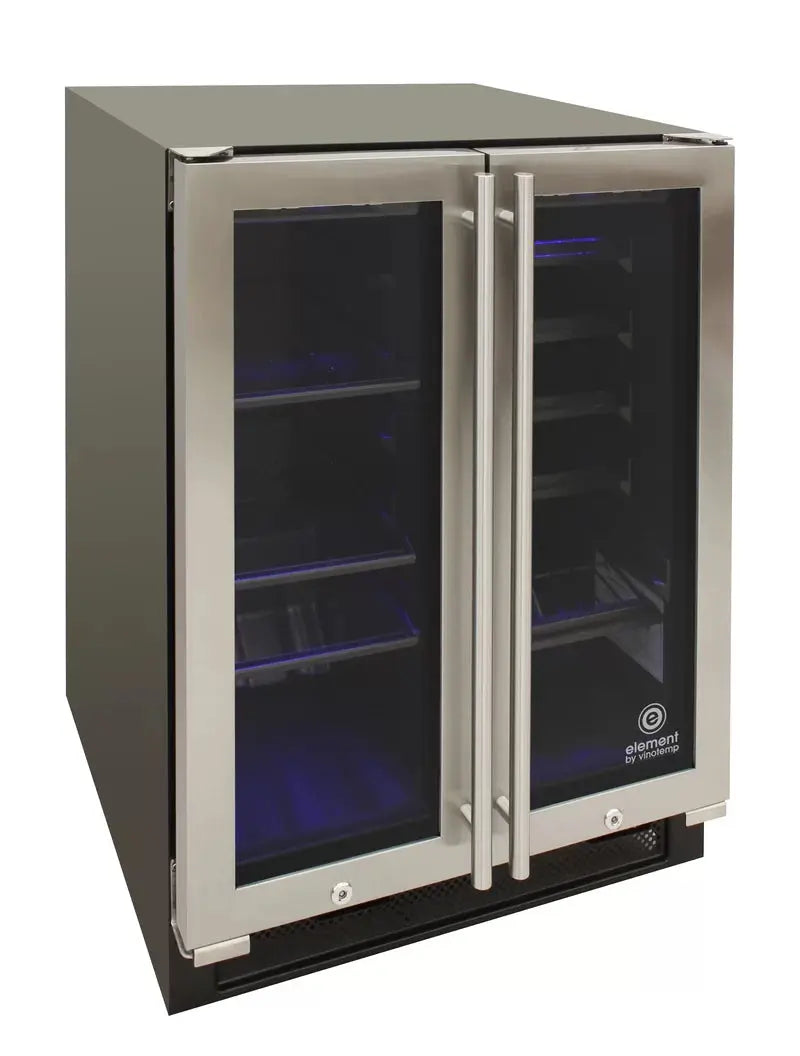 Vinotemp 23.62'' 21 Bottle and Can Dual Zone Wine & Beverage Refrigerator | Fridge.com