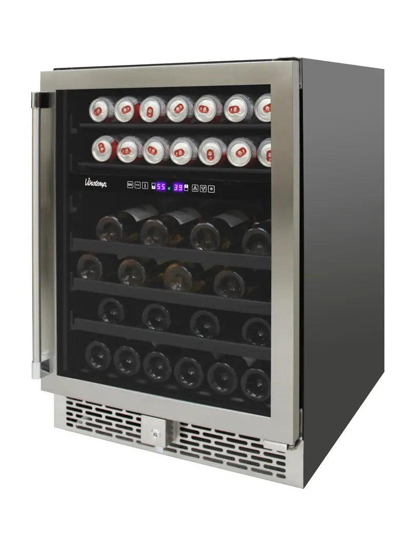 Vinotemp 24" Outdoor Dual-Zone Wine and Beverage Cooler | Fridge.com