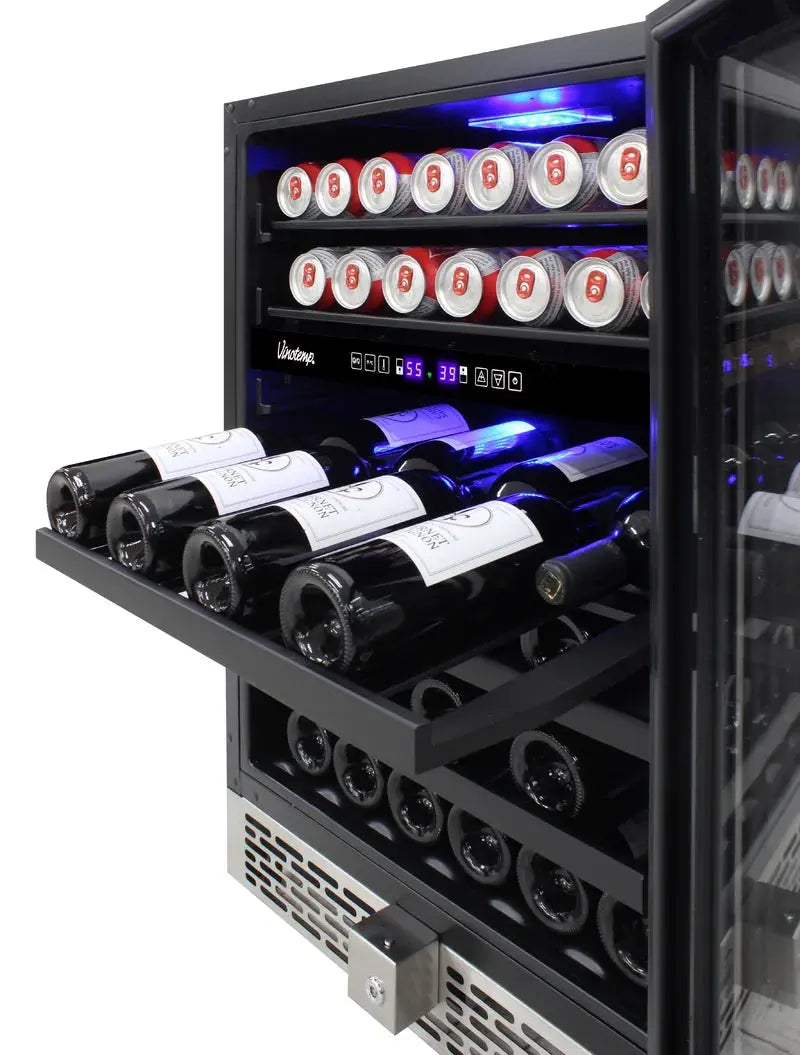 Vinotemp 24" Outdoor Dual-Zone Wine and Beverage Cooler | Fridge.com