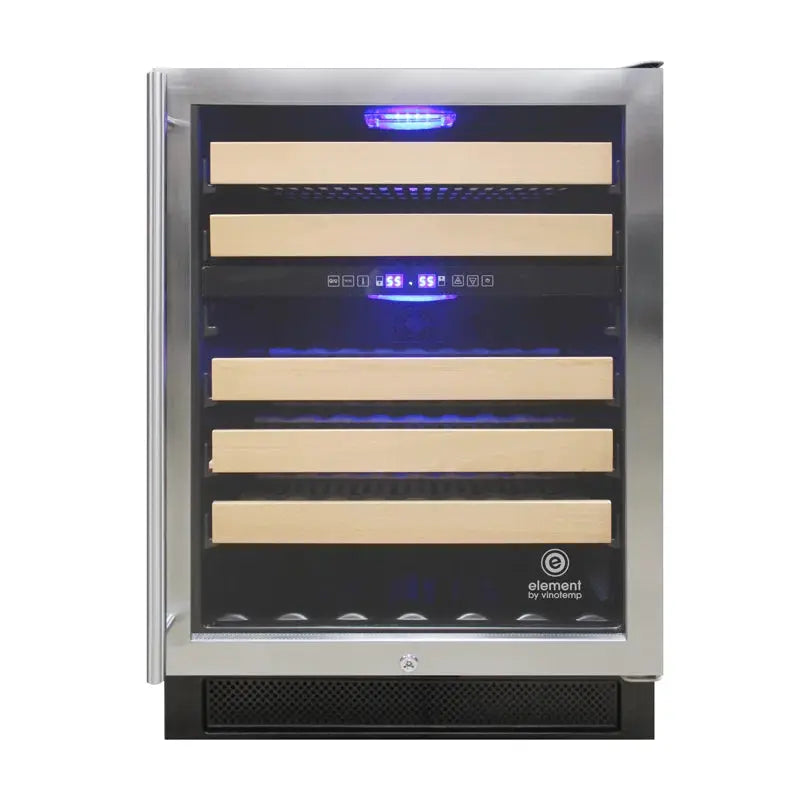 Vinotemp Connoisseur Series 46 Dual-Zone Wine Cooler, 46 Bottle Capacity | Fridge.com