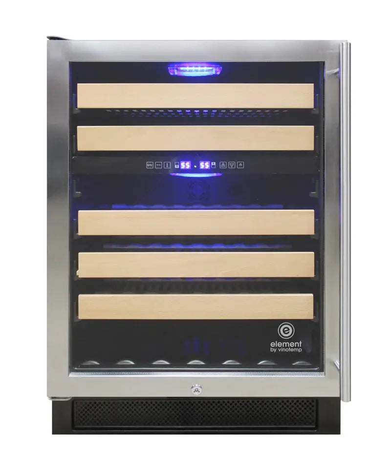 Vinotemp Connoisseur Series 46 Dual-Zone Wine Cooler, 46 Bottle Capacity | Fridge.com