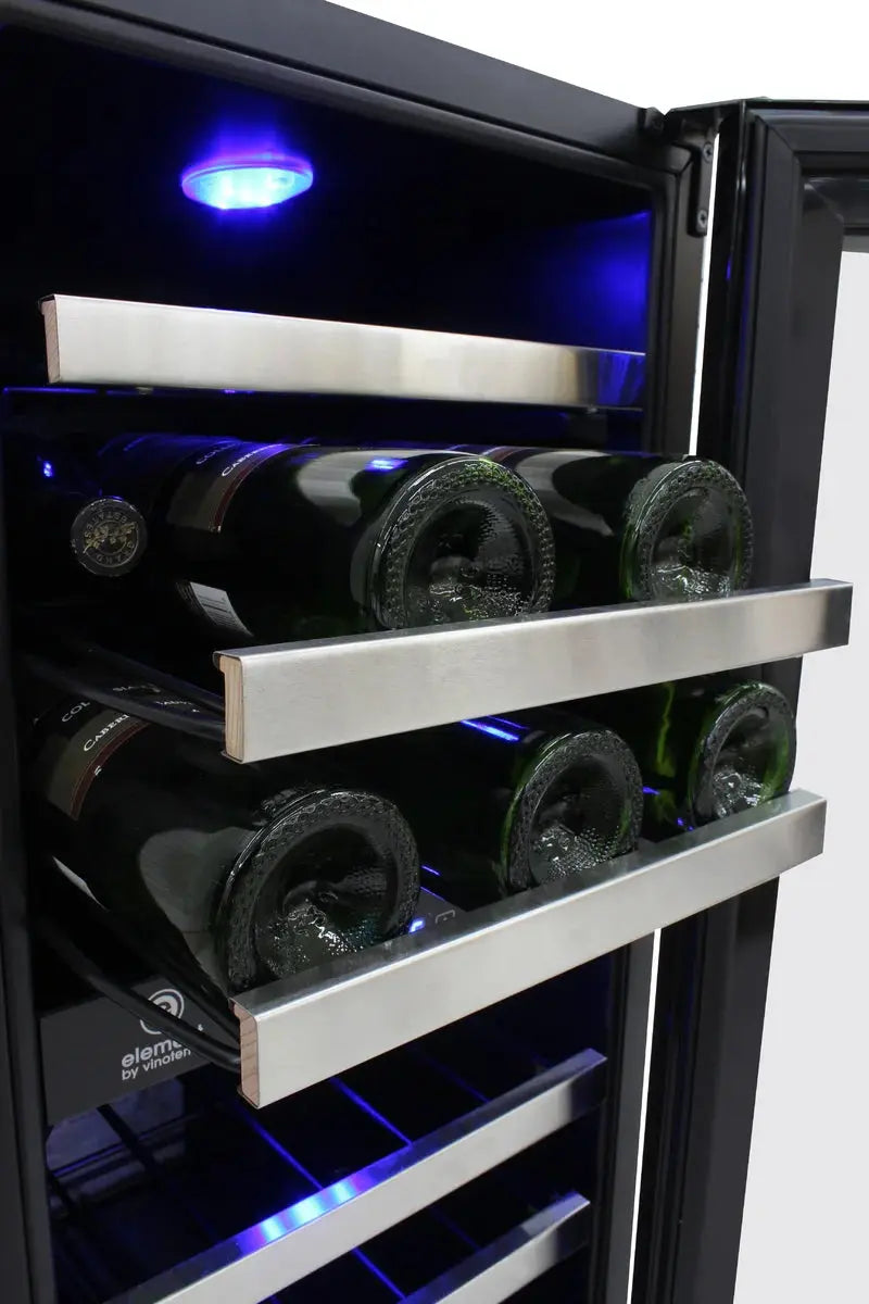 Vinotemp Connoisseur Series Compact Dual-Zone Wine Cooler | Fridge.com