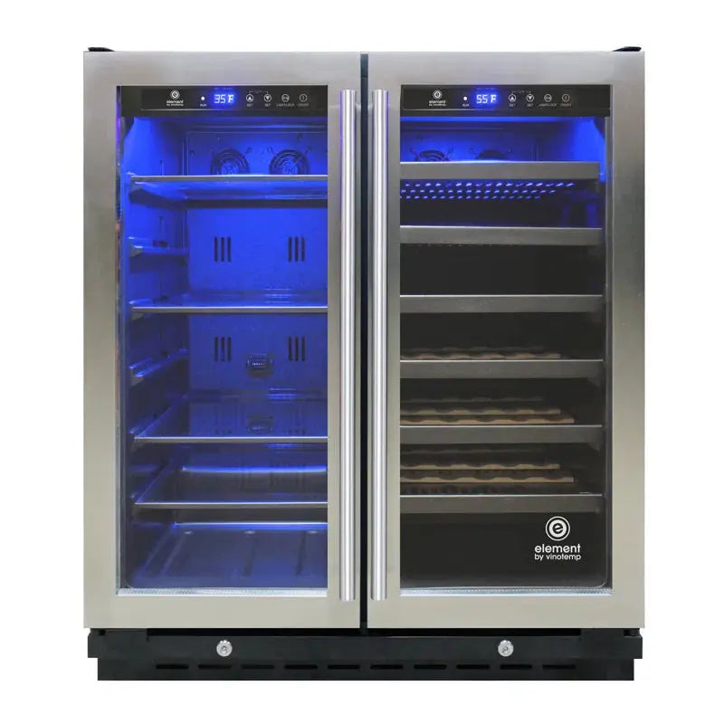 Vinotemp Connoisseur Series Dual-Zone 30" Wine and Beverage Cooler | Fridge.com