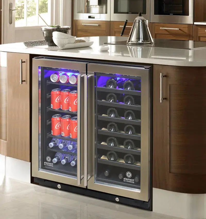 Vinotemp Connoisseur Series Dual-Zone 30" Wine and Beverage Cooler | Fridge.com