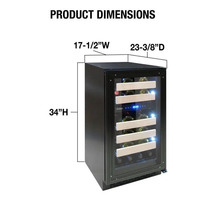 Vinotemp Private Reserve Panel-Ready Dual-Zone 18" Wine Cooler | Fridge.com