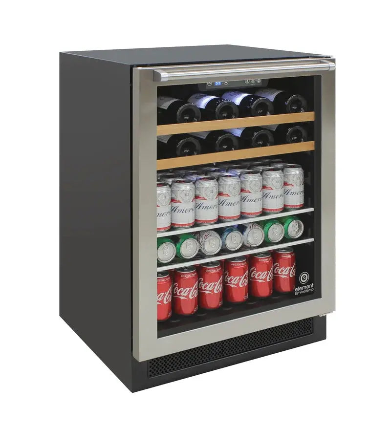 Vinotemp Single-Zone 24" Wine and Beverage Cooler, 16 Bottle and 106 Can Capacity | Fridge.com