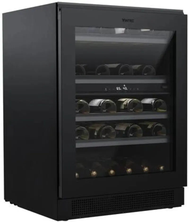 Vintec 23.5'' 44 Bottle Dual Zone Freestanding Wine Refrigerator | Fridge.com