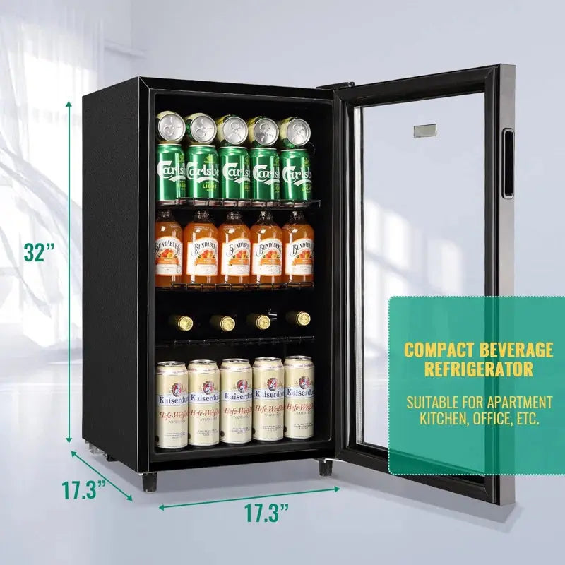 WANAI 120 Cans (12 Oz.) 3.5 Cubic Feet Freestanding Beverage Refrigerator | Fridge.com