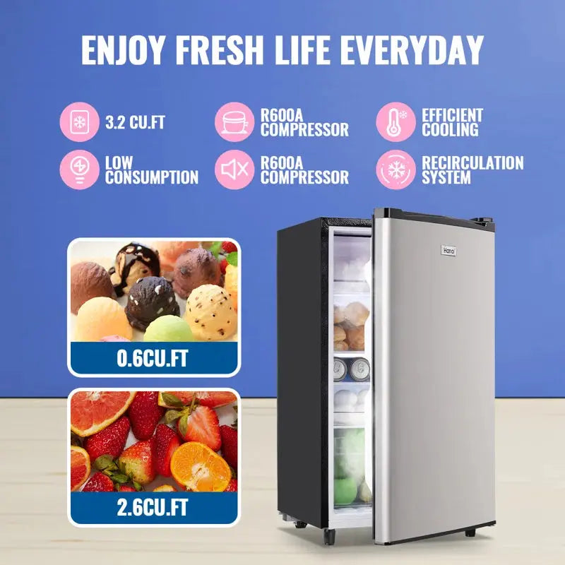 WANAI 3.2 Cubic Feet Mini Fridge Small Refrigerator for Dorm College Office | Fridge.com