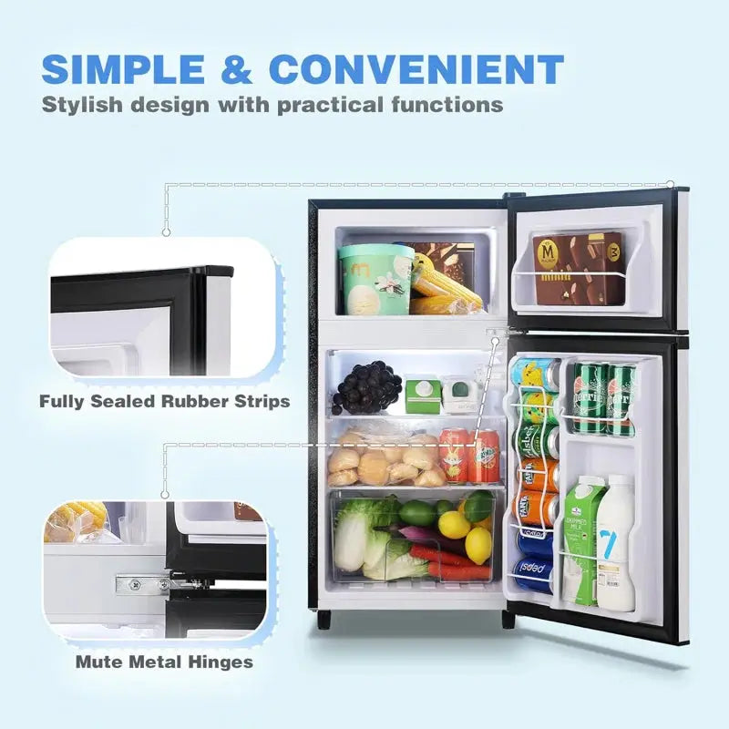 WANAI 3.5 Cubic Feet Freestanding Mini Fridge with Freezer | Fridge.com