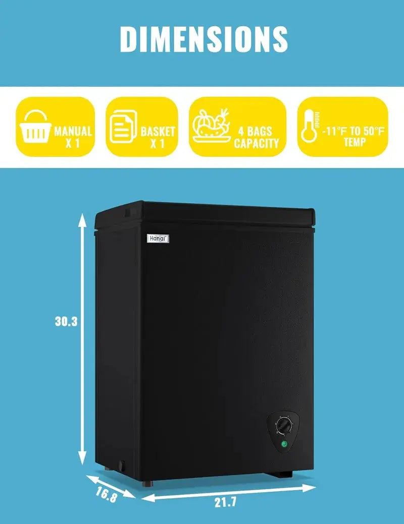 WANAI Deep Small Chest Freezer 3.0 Cu.Ft | Fridge.com