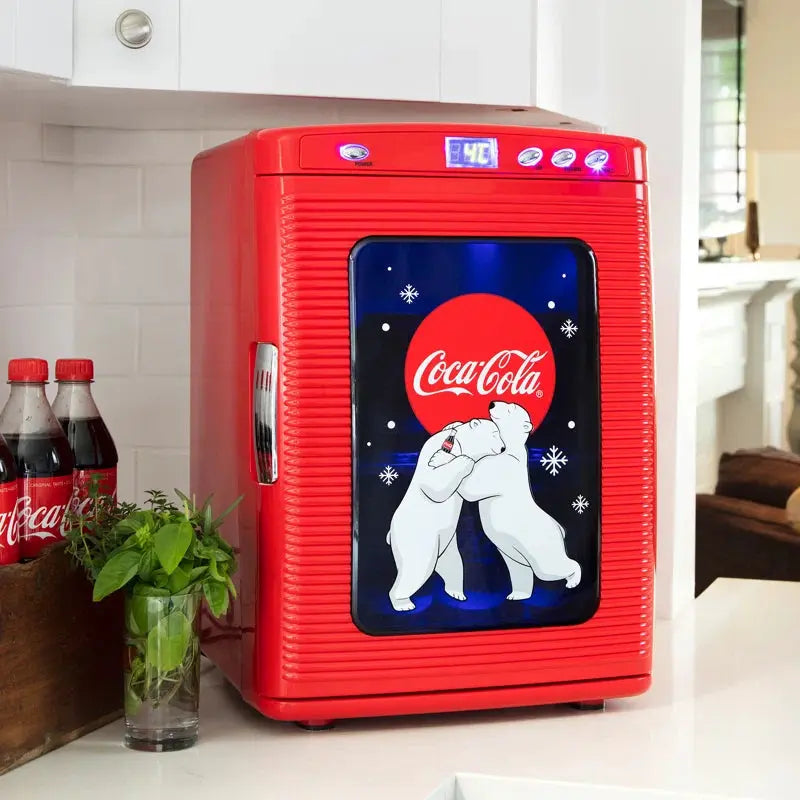 Coca-Cola Polar Bear 28 Can Cooler/Warmer 12V DC 110V AC Mini Fridge Red | Fridge.com