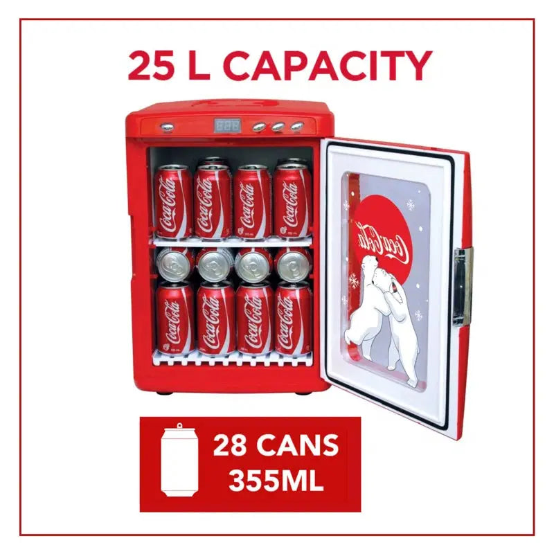 Coca-Cola Polar Bear 28 Can Cooler/Warmer 12V DC 110V AC Mini Fridge Red | Fridge.com