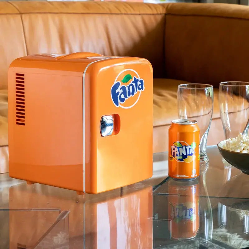 Coca-Cola Fanta 4L Cooler/Warmer 12V DC 110V AC Mini Fridge, Orange | Fridge.com