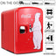 Polar Bear4L Cooler/Warmer With12V DC and 110V AC Cords, 6 Can Portable Mini Fridge, Red | Fridge.com