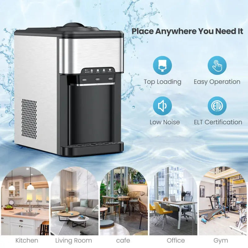 Water Cooler Dispenser 3-In-1 with Built-In Ice Maker and 3 Temperature Settings | Fridge.com