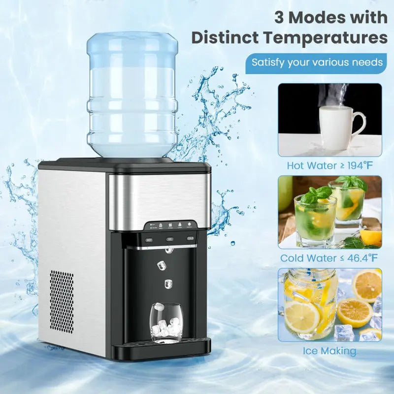 Water Cooler Dispenser 3-In-1 with Built-In Ice Maker and 3 Temperature Settings | Fridge.com