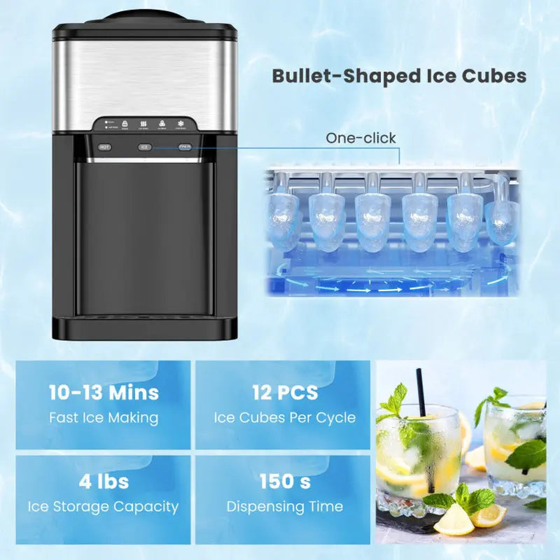 Water Cooler Dispenser 3-In-1 with Built-In Ice Maker and 3 Temperature Settings | Fridge.com