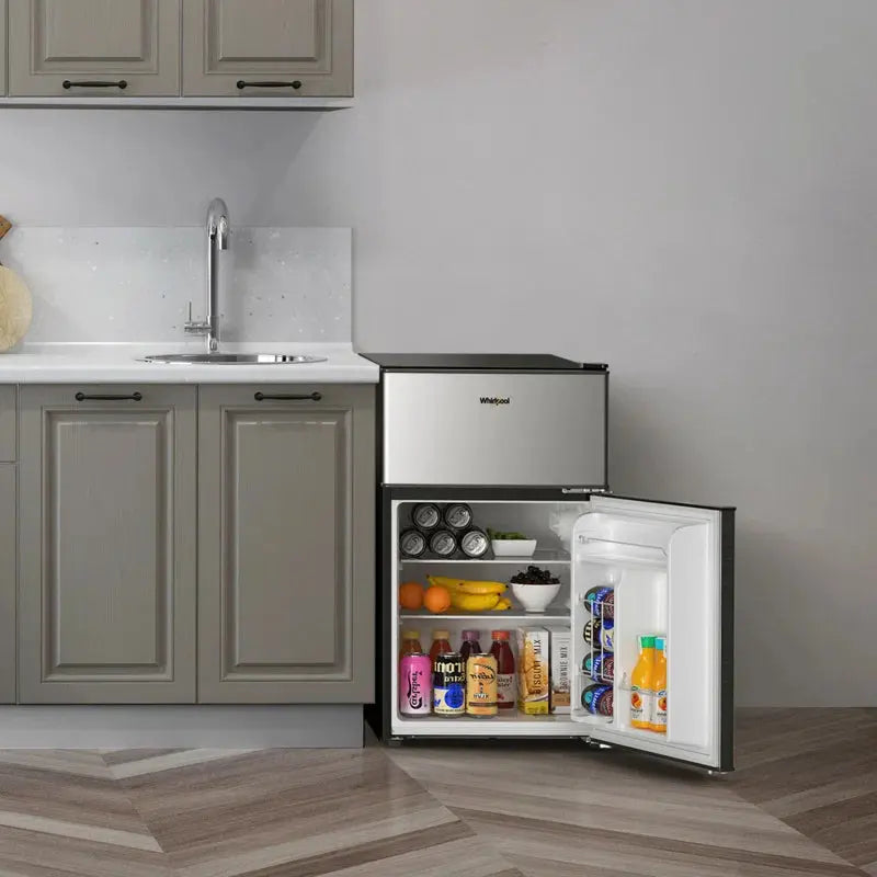 Whirlpool 3.1 Cubic Feet Freestanding Mini Fridge with Freezer | Fridge.com