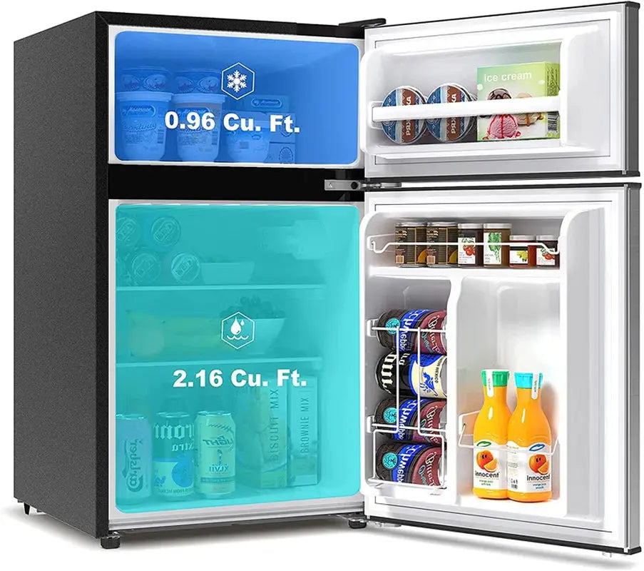 Whirlpool 3.1 Cubic Feet Freestanding Mini Fridge with Freezer | Fridge.com