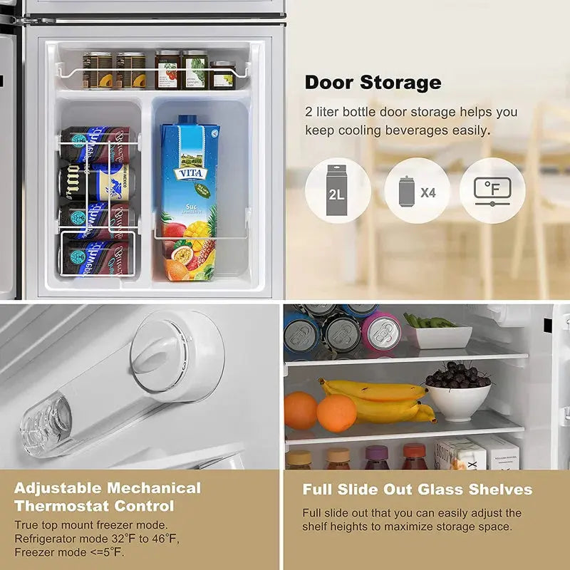 Whirlpool 3.1 Cubic Feet Freestanding Mini Fridge with Freezer | Fridge.com