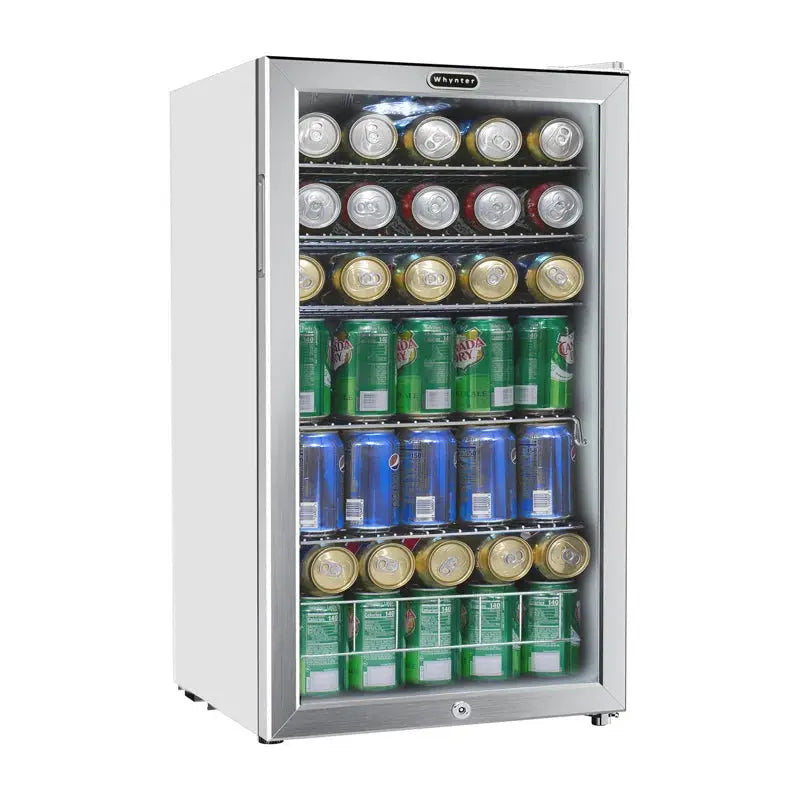 Whynter 120 Cans Freestanding Beverage Refrigerator with Lock | Fridge.com