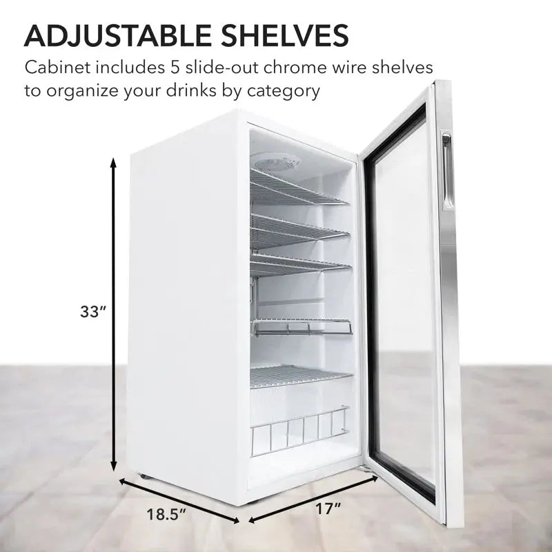 Whynter 120 Cans Freestanding Beverage Refrigerator with Lock | Fridge.com