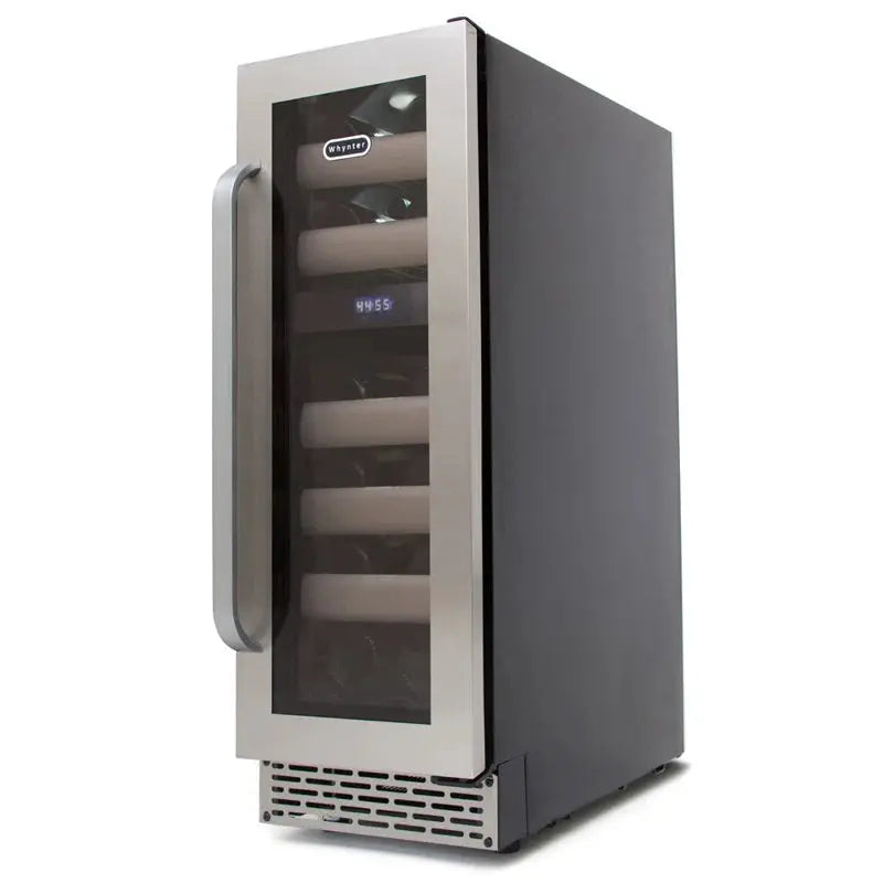 Whynter 12'' Width 17 Bottle Dual Zone Built-In Wine Refrigerator with Seamless Stainless Steel Door | Fridge.com