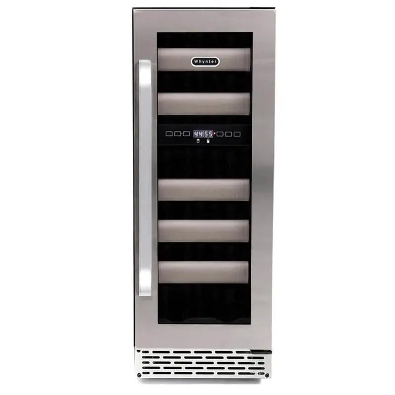 Whynter 12'' Width 17 Bottle Dual Zone Built-In Wine Refrigerator with Seamless Stainless Steel Door | Fridge.com