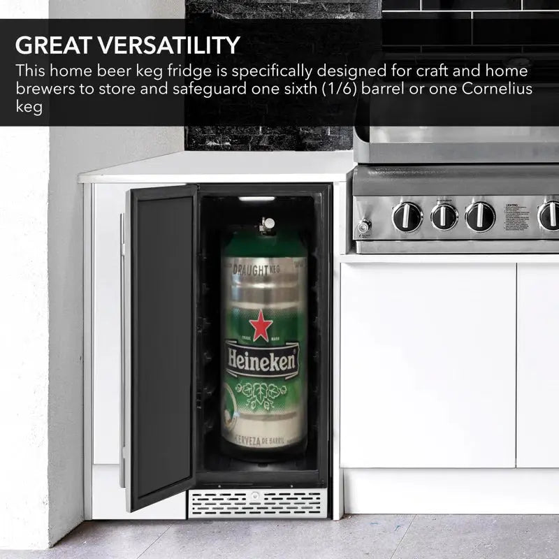 Whynter 2.9 Cu.Ft. Beer Keg Froster Beverage Refrigerator Stainless Steel with Digital Control | Fridge.com