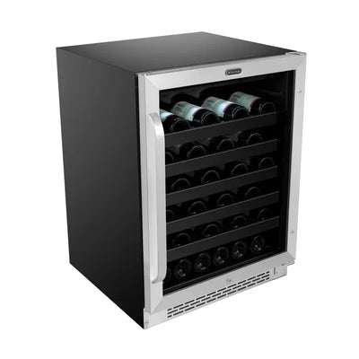 Whynter 24'' Width 46 Bottle Single Zone Built-In Wine Refrigerator with Lock | Fridge.com