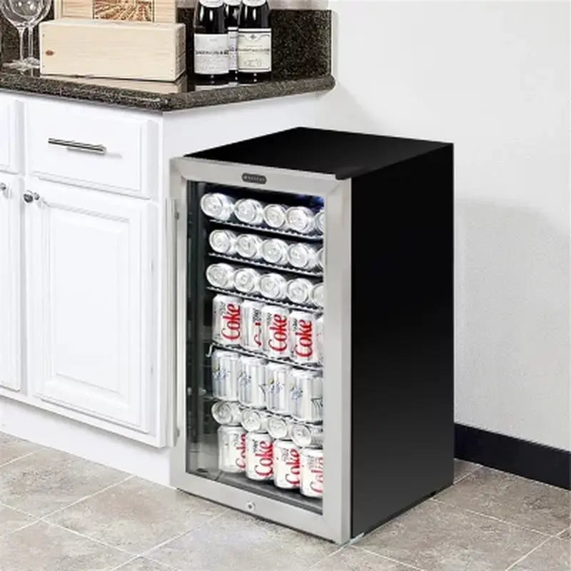 Whynter Beverage 120-Can Refrigerator, Stainless Steel | Fridge.com