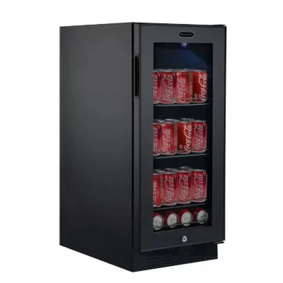 Whynter Built-In Black Glass 80-Can Capacity 3.4 Cu Ft. Beverage Refrigerator | Fridge.com