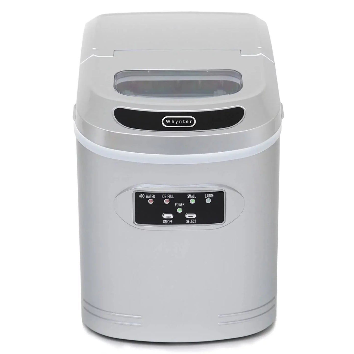 Whynter Compact Portable Ice Maker 27 Lb Capacity - Metallic Silver | Fridge.com