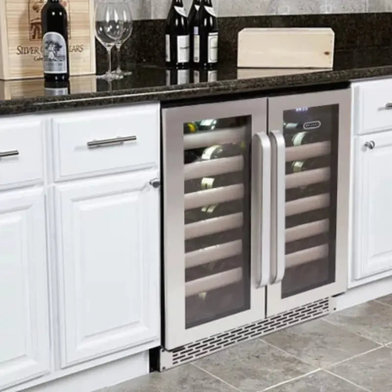 Whynter Elite 40-Bottle Dual Zone Built-In Wine Cellar, Stainless Steel | Fridge.com