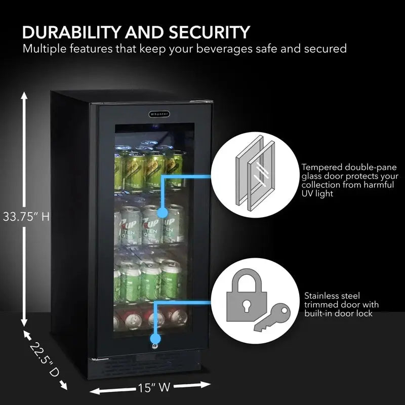 Whyter 3.0 Cu.Ft. 80 Cans Beverage Refrigerator | Fridge.com