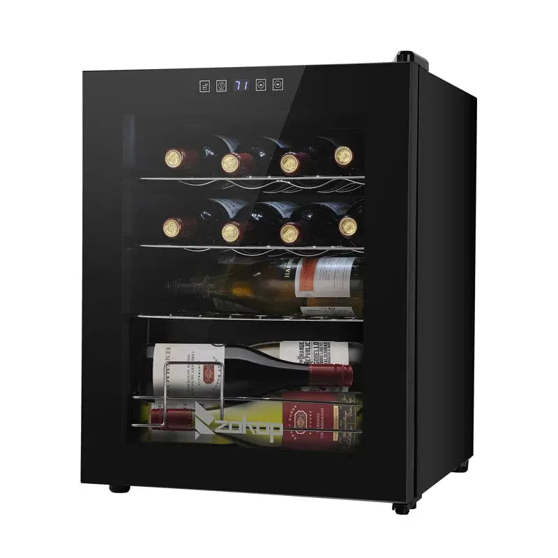 Winado 16.99'' 16 Bottle Single Zone Freestanding Wine Refrigerator | Fridge.com