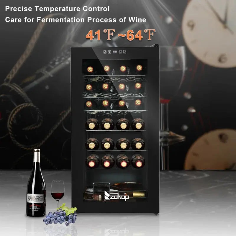 Winado 16.9'' 28 Bottle and Can Single Zone Freestanding Wine & Beverage Refrigerator | Fridge.com