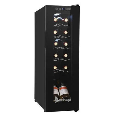 Winado 17.72'' 12 Bottle and Can Single Zone Freestanding Wine & Beverage Refrigerator | Fridge.com