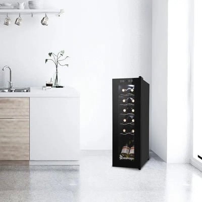 Winado 17.72'' 12 Bottle and Can Single Zone Freestanding Wine & Beverage Refrigerator | Fridge.com