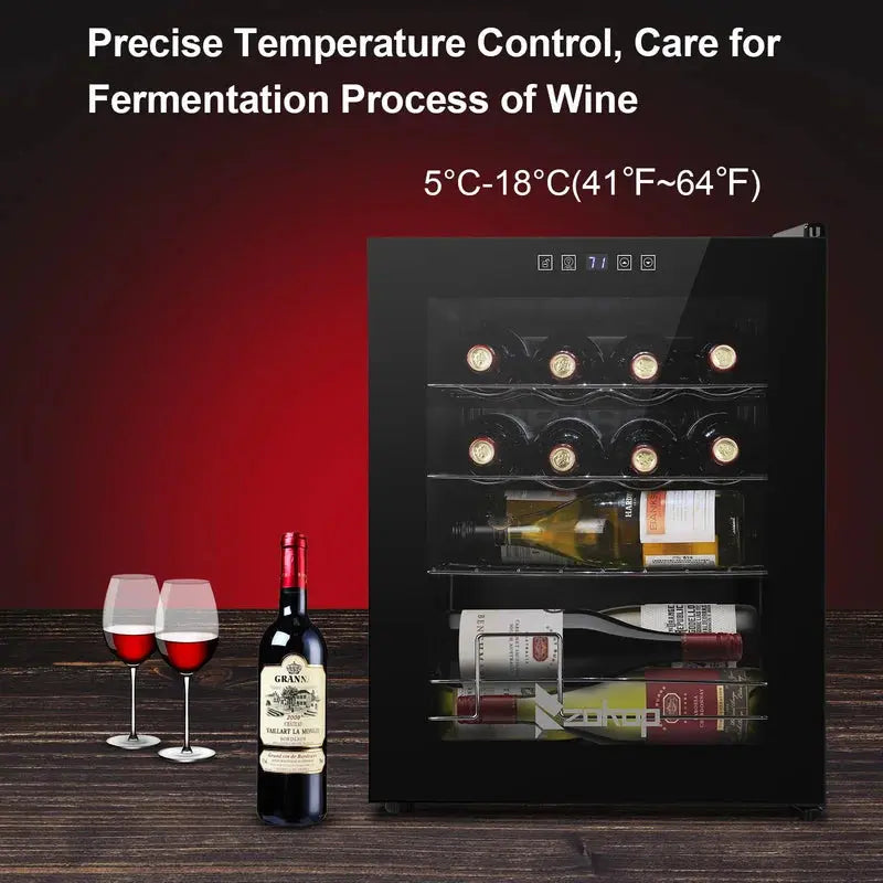 Winado 17.72'' 16 Bottle and Can Single Zone Freestanding Wine & Beverage Refrigerator | Fridge.com