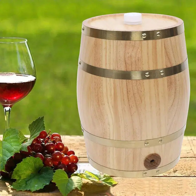 Wine 10L Vertical Pine Wood Wine Barrel Beer Whiskey Rum Vintage Pine Wood Wine Barrel Dispenser | Fridge.com