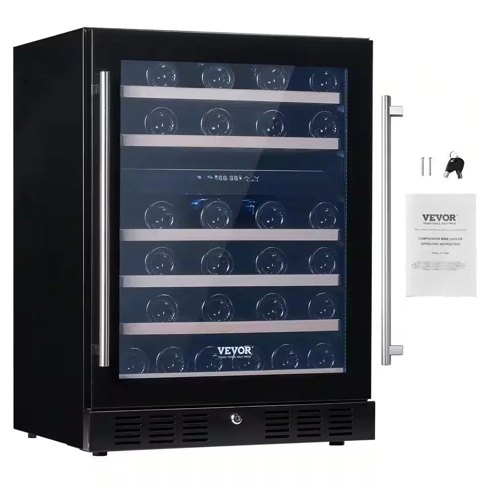 Wine Cooler, 110-Volt 78 Cans and 20 Bottles under Counter Built-In or Freestanding Wine Cooler, Dual Zone, Blue Light | Fridge.com