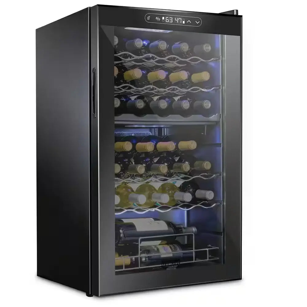 Wine Fridge, Dual Freestanding Wine Refrigerator, 33 Bottle Wine Cooler | Fridge.com